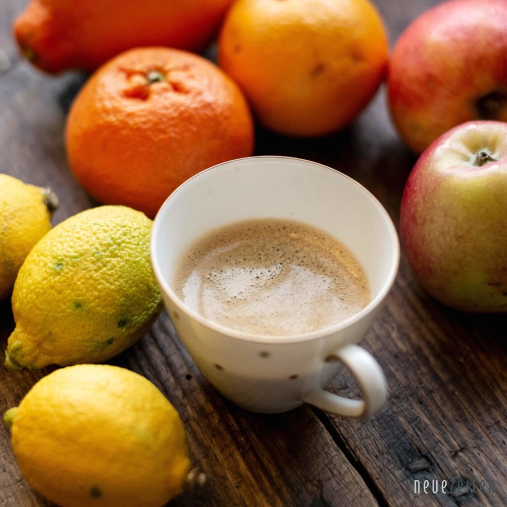 Kaffee & Erkältung - mit Orangen, Zitronen und Äpfeln