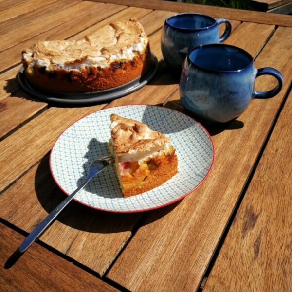 Einfacher Rhabarberkuchen mit Kokosbaiser - Neue Zeiten