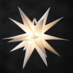 Weißer Stern mit 18-Zacken für außen - LED Leuchtstern