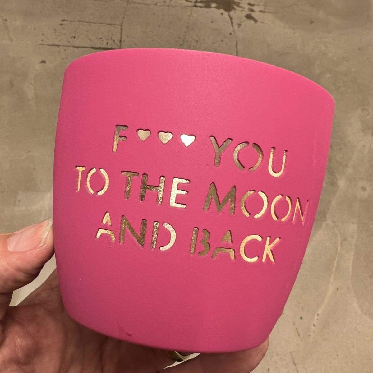 Windlicht F… you to the moon and back neon – Bild 1