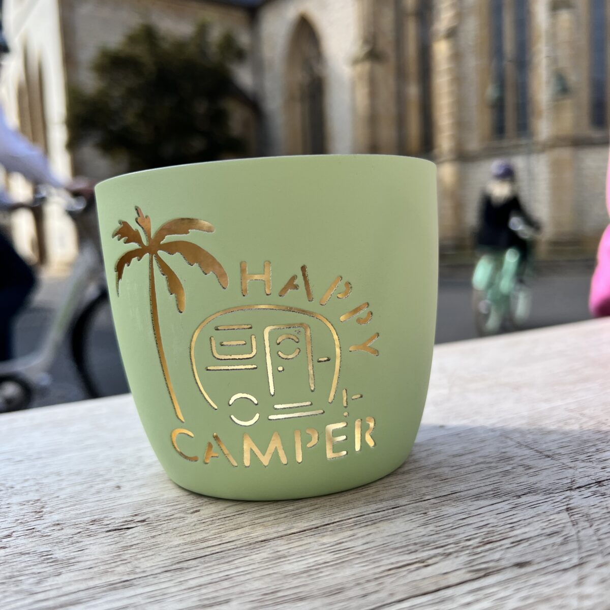 gift company windlicht happy camper Windlicht Happy Camper – Bild 2