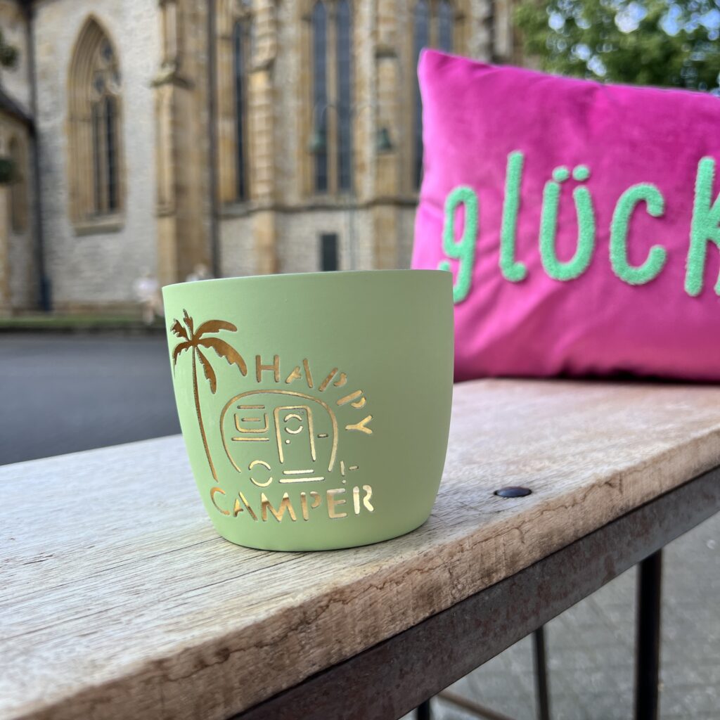 gift company windlicht happy camper ambiente