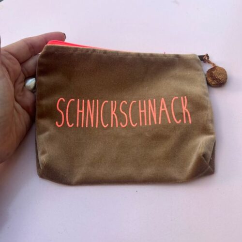 Frau-Heidelberg-Kosmetiktäschchen-Schnickschnack-Braun Kosmetiktäschchen – Bild 7