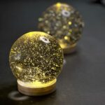 Lichtkugel mit Glitter