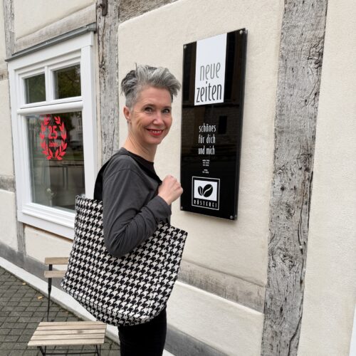 Artebene Hahnentritt Shopper Shopper mit Hahnentrittmuster – Bild 1